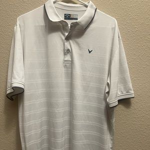 XL White Callaway Polo